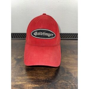 Goldfinger Red Stretch Fit Hat Bio-Domes Headgear Skull Logo Cap‎ Unisex Soft